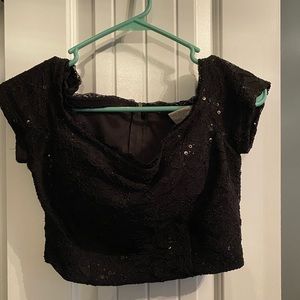 Black dressy top.